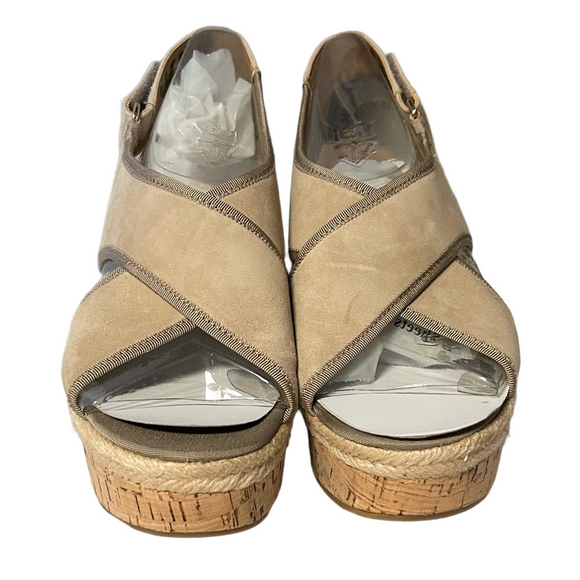 Franco Sarto Tan Suede Wedge Size 9 Nib - Picture 5 of 6